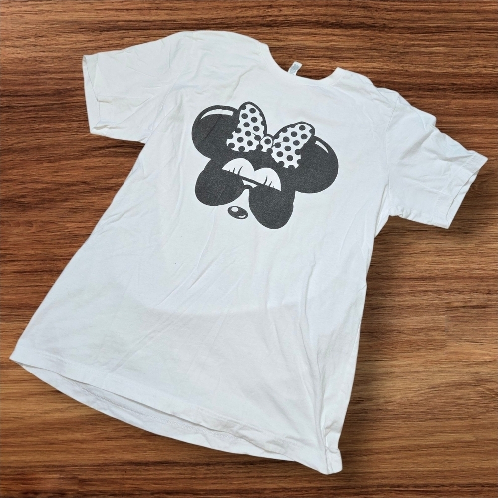 Bella Canvas Minnie Mouse Sunglasses White Graphic T-Shirt